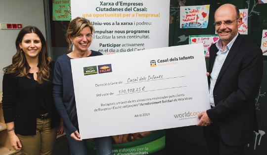 Els clients de Bonpreu i Esclat donen més de 170.000€ al Casal dels Infants